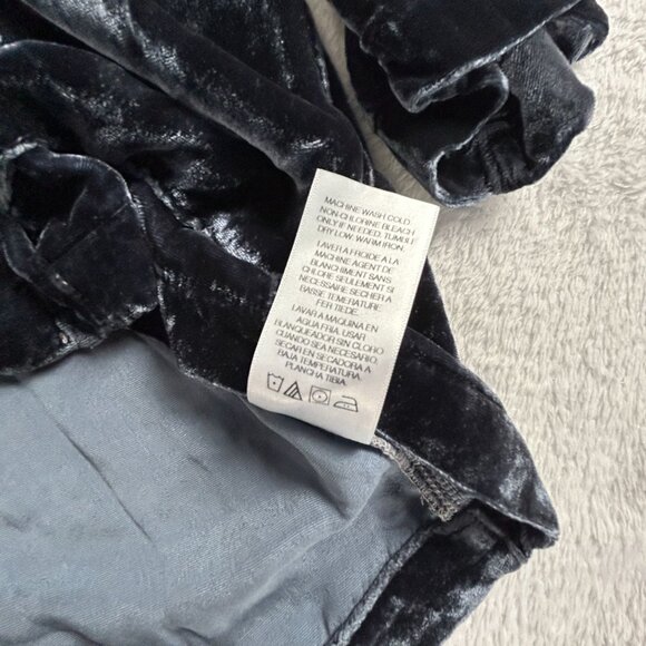 Velvet Graham & Spencer Womens Black Velvet Two-Button Blazer Jacket XS Pockets - Picture 5 of 9